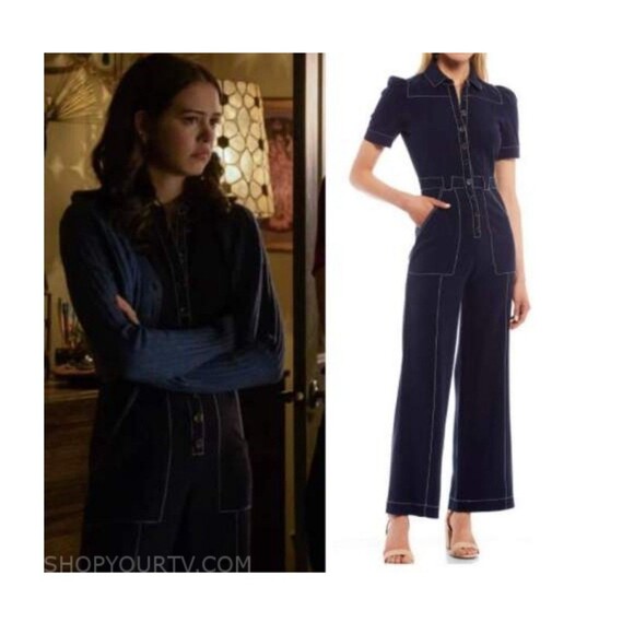 A LOVES AJumpsuit - Size Medium - 70s Inspired New with tags navy blue vintage